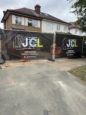 JCL Renovations branded site hoarding on a current St Albans project